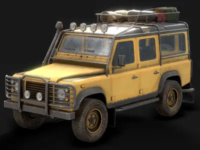 Land Rover Defender 110 Low Poly Low-poly 3D model