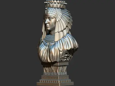  Egyptian pharaoh bust statue decoration 3d model 3D print model