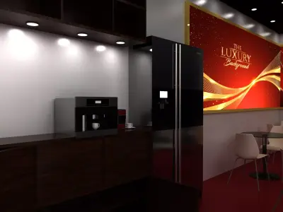 Luxury Little India 3 Side Wall 3x8 Exhibition Booth Free 3D model