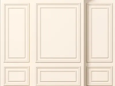 Wall molding 8 Boiserie classic panels 3D model