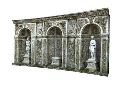 Statues in Niches Italy Low-poly 3D model