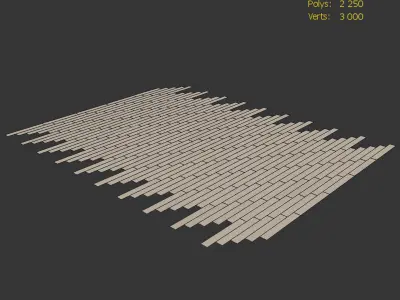 Wood floor Oak Irbis Brushed 3D model