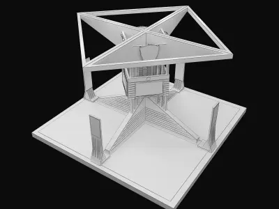 Booth Exhibition Stand a602b 3D model
