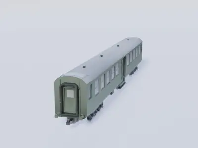French passenger railcar 3D model