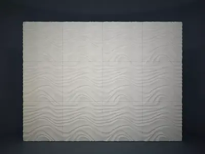 01 GESSO PATTERN 3D WALL Low-poly 3D model
