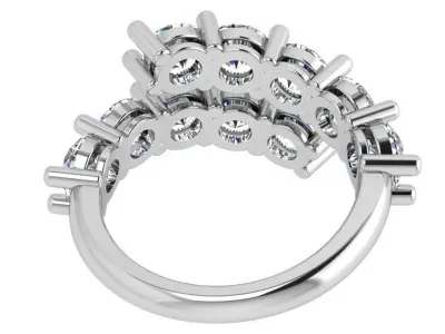 Spiral Diamond Ring 4427 3D print model