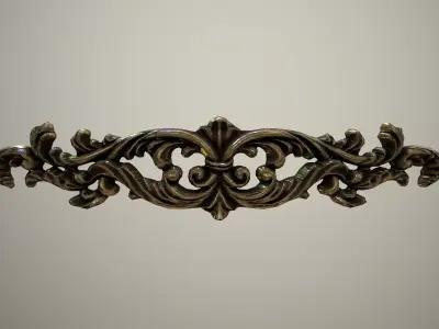 Luxurious Bronze Ornament Low-poly 3D model