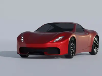 Coupe-CRZ futuristic sports car 3D model