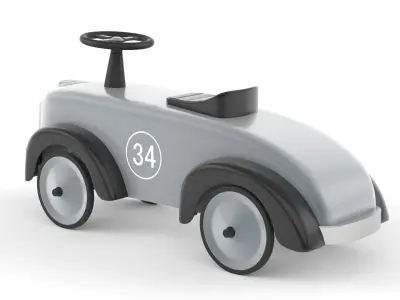 Retro Push Car 3D model