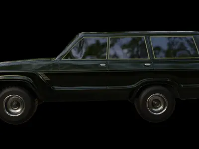 toyota land cruiser Low-poly 3D model