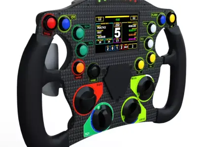 Oreca Steering Wheel Low-poly 3D model