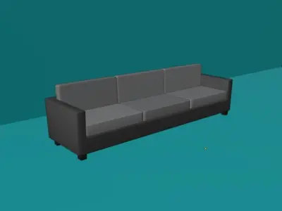 Couch sofa Low-poly 3D model