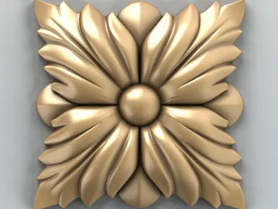Square rosette 004 3D model