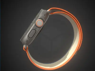 Apple watch Ultra 2 Low-poly 3D model