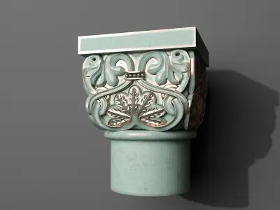 Capital ornate wall sconce 3D print model