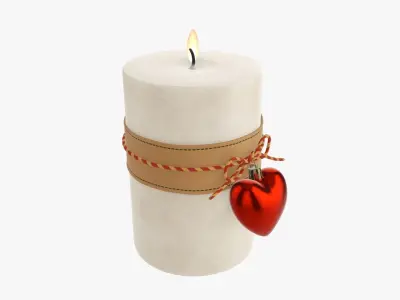 Candle Christmas DIY 02 3D model