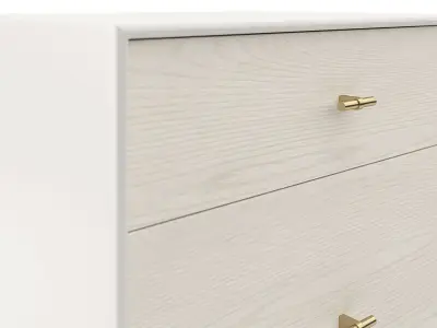 West Elm Modernist Wood  Lacquer Nightstand  Winter Wood 3D model