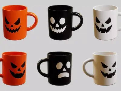 Halloween Pattern Cup 3D model