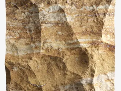 64-RockPanel rock on wall 3D model