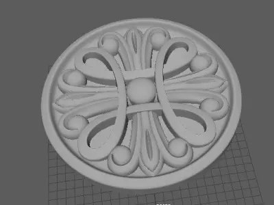 rosette decorative medallion 3D model get