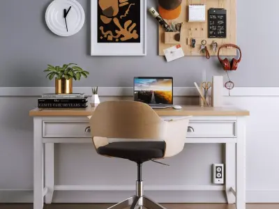 and Nordic desk chair 3D model