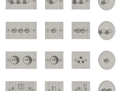 Switches and Sockets by deVOL 3D model