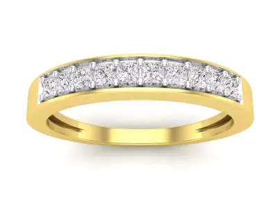 AV 681 Princess Diamond Ladies Wedding Ring 3D print model