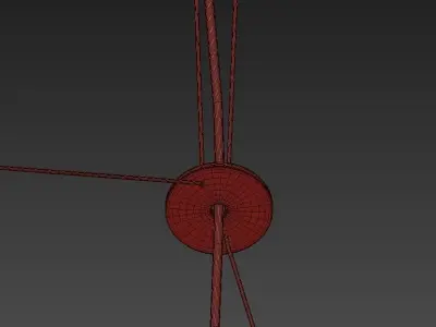 Molecule Gold Chandelier 3D model