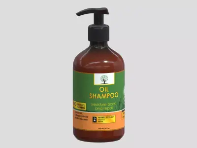Oil Shampoo Low Poly Low-poly 3D model
