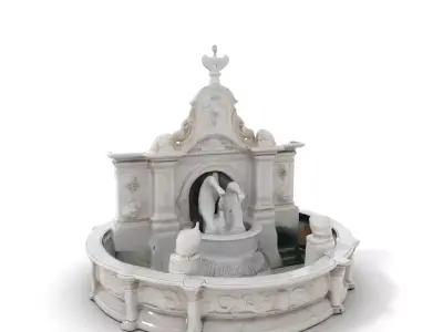 Ornate Marble Fountain model pack Low-poly 3D model