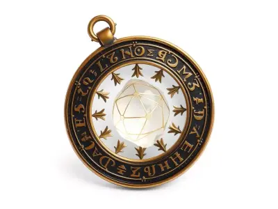 Mystic Brass Pendant model pack Low-poly 3D model