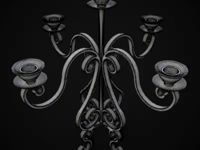 Classic Iron Candelabra 3D print model