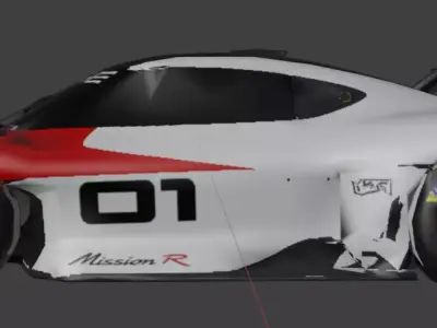 Porsche Mission R Concept 2021 - 3D Racing Car Low-poly 3D model