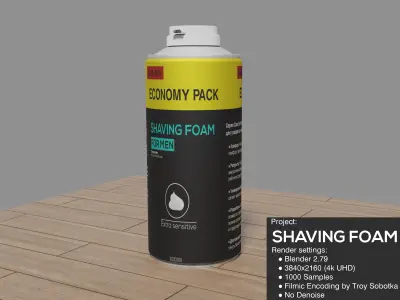 Shaving cream Free low-poly 3D model