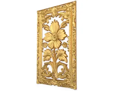 classical door decor 11 3D model