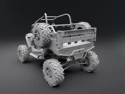 MRZR D2 scale model 3D print model