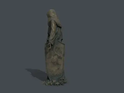 Man Statue 3 Low-poly 3D model
