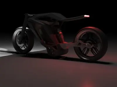 low-poly 3D Electric Sports Bike model Free low-poly 3D model