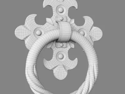 Wrought iron door parts 3D model