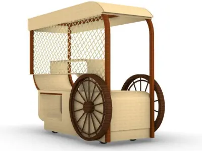 stand exhibition car mobil 3D model