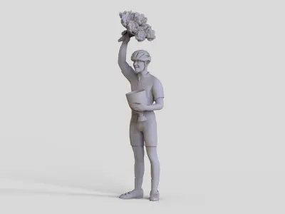 cyclist 3D print model