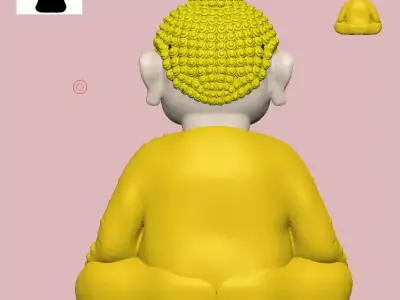 buddha Low-poly 3D model
