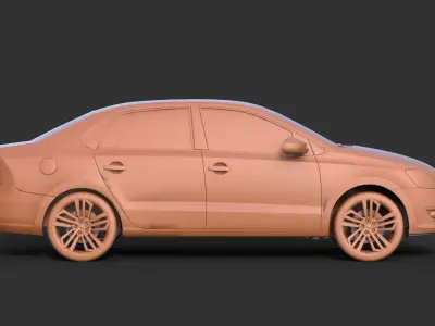 Volkswagen Polo 2016 3D print model