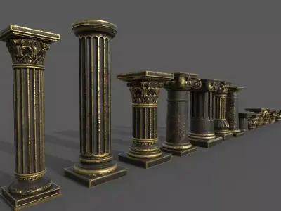 Classic columns   3D model
