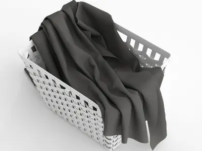 KNARRA Baskets with linens 3D model