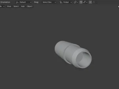 Straight Exhaust Pipe Low-poly 3D model