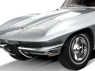 Chevrolet Corvette C2 1963 LowPoly 3D model