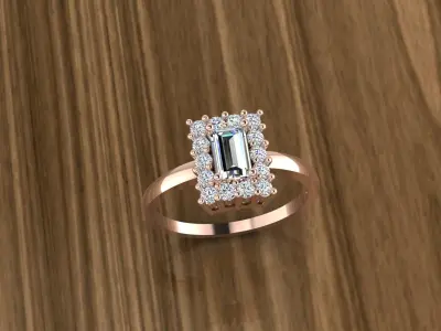 Diamond Jewelry Ring 3D print model