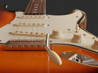 Fender Stratocaster Electric Guitar 3D model