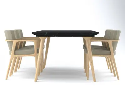 Dining Table 3D model get